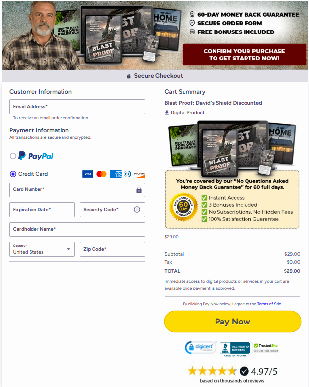 David’s Shield  Cheakout